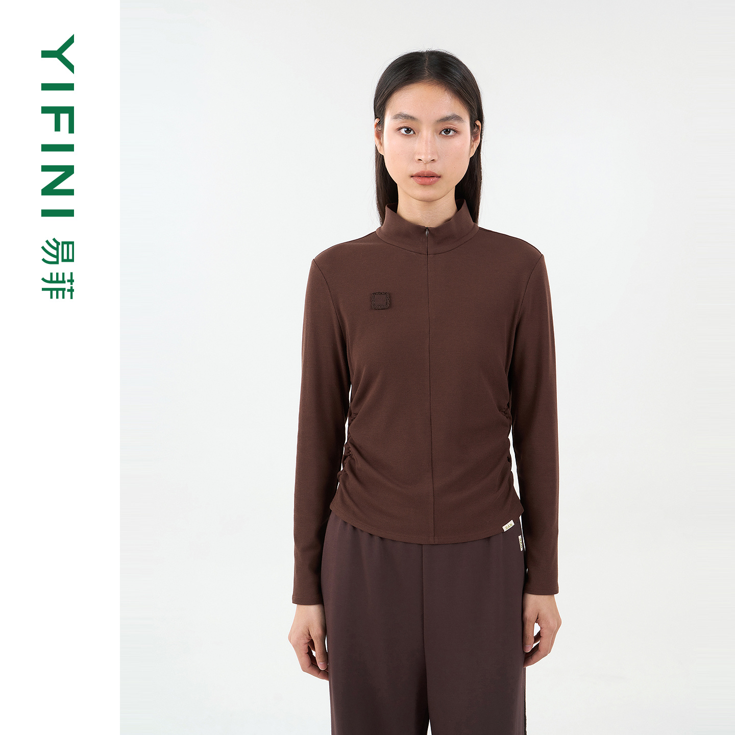 易菲修身立领长袖显瘦时尚外套