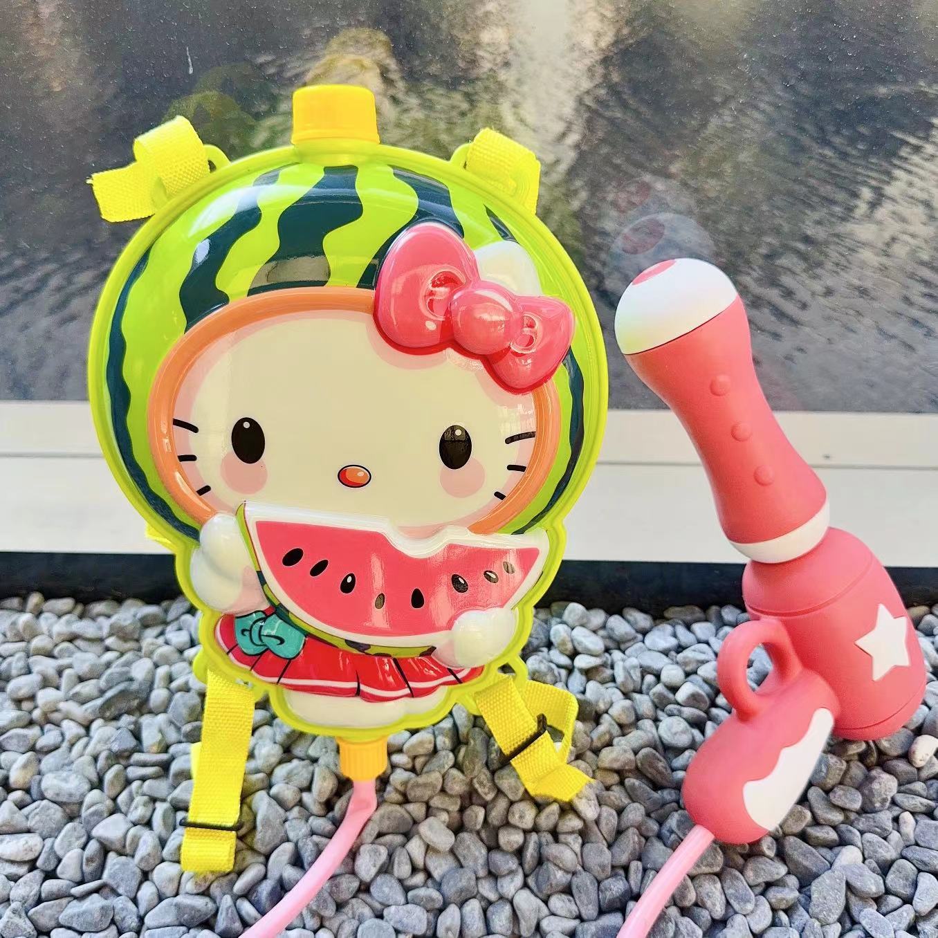 儿童背包水枪KT猫卡通大容量夏季打水仗神器远射程男女孩沙滩玩具