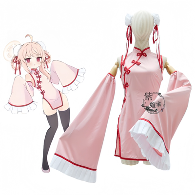 紫媗动漫蔚蓝档案袖鸟夏cos旗袍