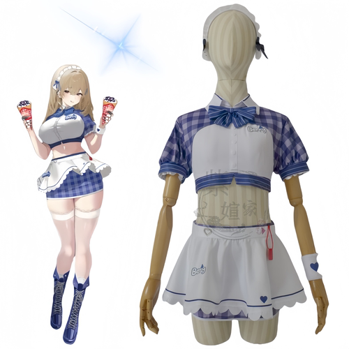 动漫nikke胜利女神可丽饼联动爱丽丝 娜嘉 蒂亚COS女仆服Cosplay