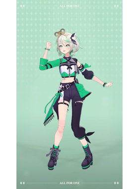 紫媗hololive虚拟主播演唱会all for one 演出服装cos