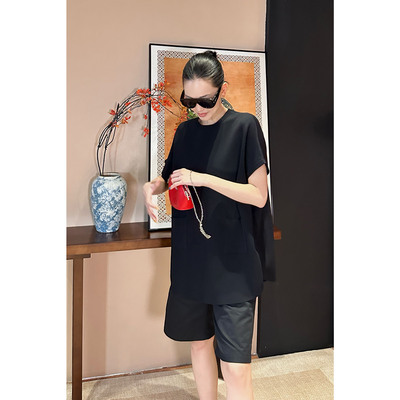 AME  知简斗篷  绵绵冰双兜简约时尚休闲纯色斗篷上衣ZE01SMHJ579