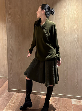 AME 活力软织裙量感时髦软解构分割线削胯鱼尾短裙百褶花瓣半身裙