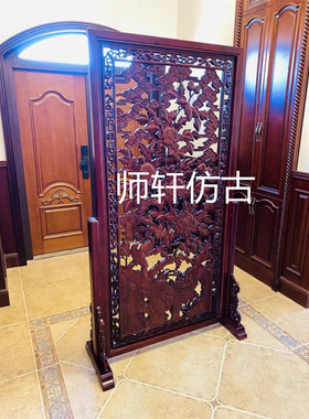 落地屏风吊顶隔断东阳木雕可定制