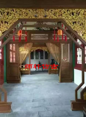 装修月亮门喜上眉梢隔断东阳木雕
