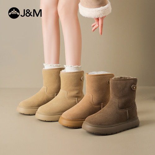 快乐玛丽雪地靴女2025冬新款