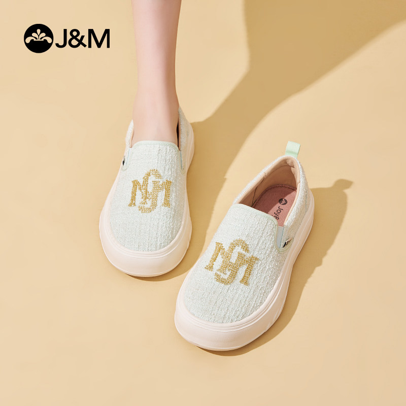 快乐玛丽乐福鞋女鞋2025秋季新款厚底一脚蹬小香风懒人休闲单鞋女