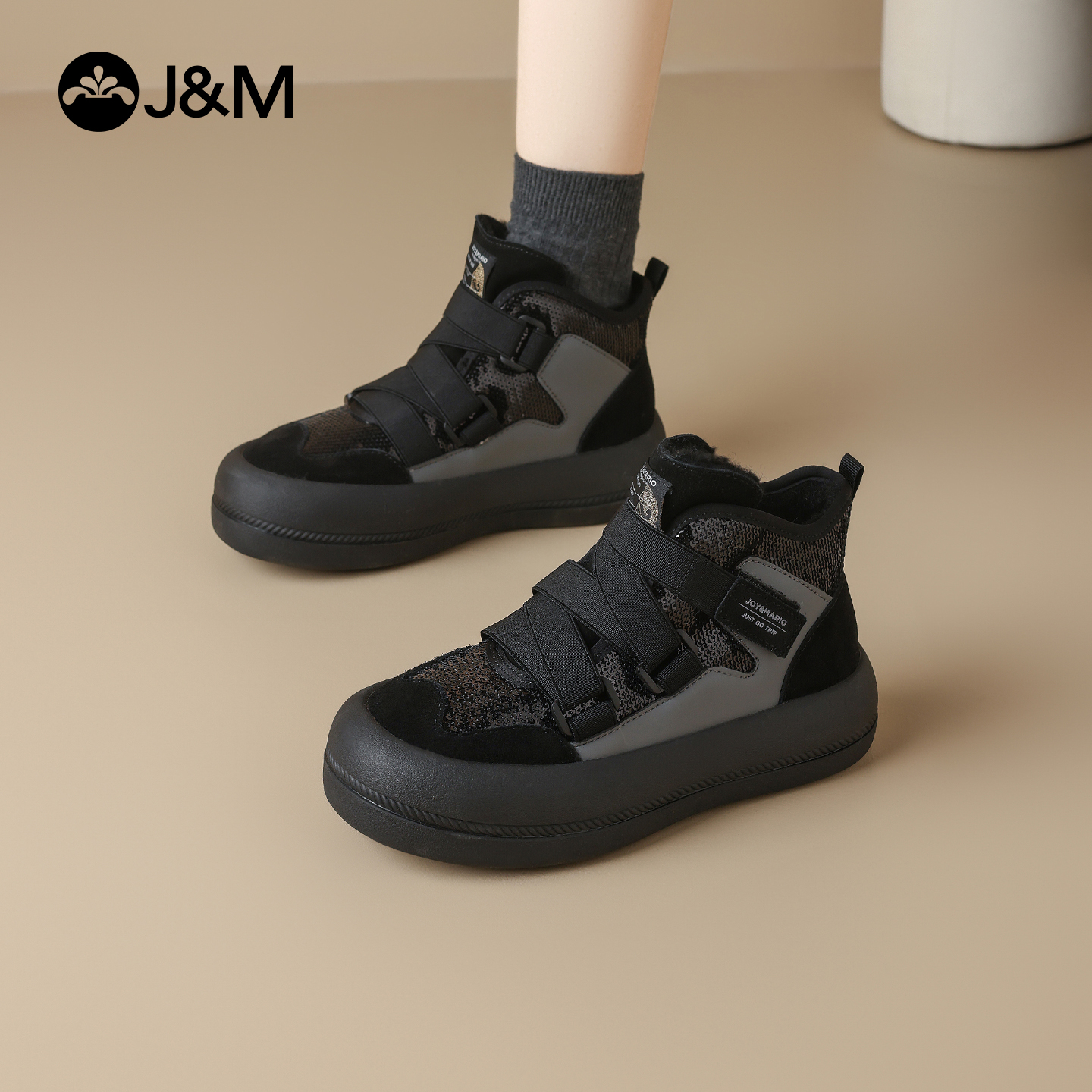 快乐玛丽雪地靴女2025冬季新款