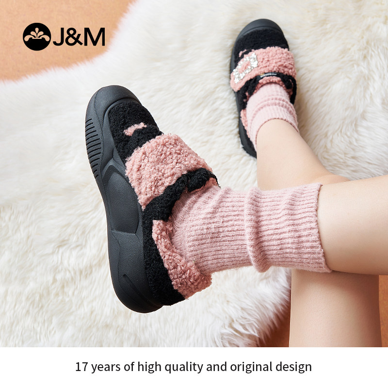 快乐玛丽乐福鞋女2025新款冬季加厚保暖防滑防水加绒棉鞋雪地靴,女鞋,乐福鞋（豆豆鞋）,淘宝优惠券,粉丝福利购,淘宝优惠卷