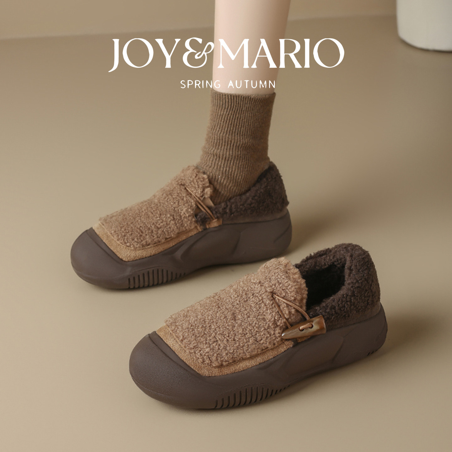 快乐玛丽毛毛鞋女2025冬季新款浅口厚底懒人一脚蹬外穿加绒棉鞋女,女鞋,婚鞋,淘宝优惠券,粉丝福利购,淘宝优惠卷