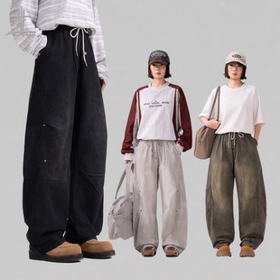 AOGZ水洗阔腿直筒工装 裤 男女百搭休闲运动长裤 所有女生直播间