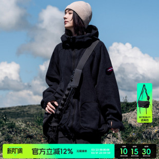 棉服连帽开衫 加绒夹克秋冬季 外套男女2025新款 AOGZ潮牌摇粒绒工装