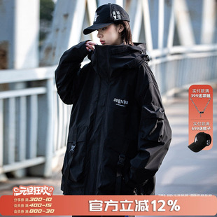 机能风冲锋夹克衫 潮流痞帅情侣装 外套男春秋季 AOGZ国潮牌鱼嘴工装