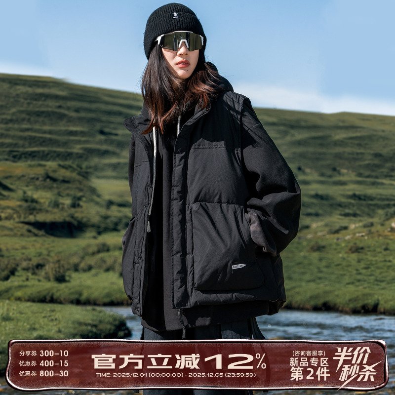 AOGZ新款保暖加厚宽松羽绒马甲