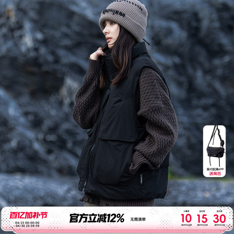 AOGZ工装羽绒马甲男2025新款冬超好看加厚保暖爆款外套女外穿背心