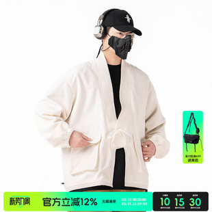 工装 AOGZ国潮新中式 原创设计感情侣开衫 新款 道袍 立领外套男女春季
