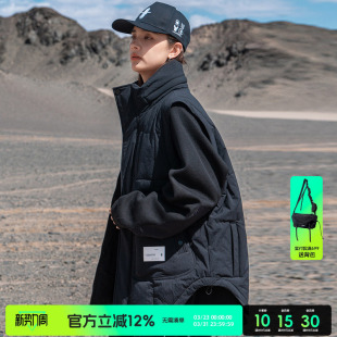 工装 AOGZ可隐藏帽子棉马甲男款 多口袋坎肩外套美式 新款 背心 秋冬季