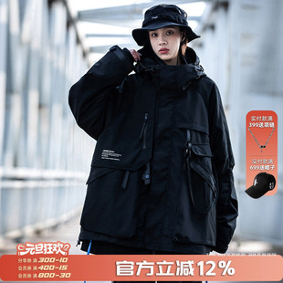 工装 独特爆款 外套 巨好看 AOGZ国潮牌三合一冲锋衣男女生秋冬新款