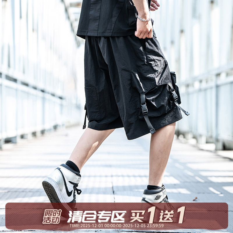 美式五分短裤速干多口袋裤子