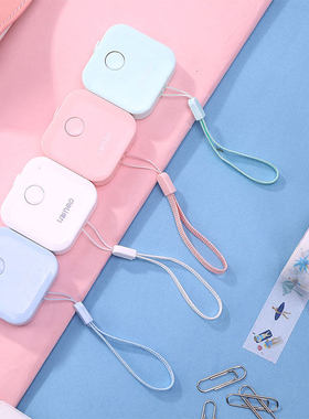 得力1.5米/2米小卷尺子家用尺迷你尺便携尺彩色壳皮卷尺79650