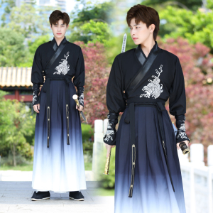 汉服男帅气古装武侠表演服演出服