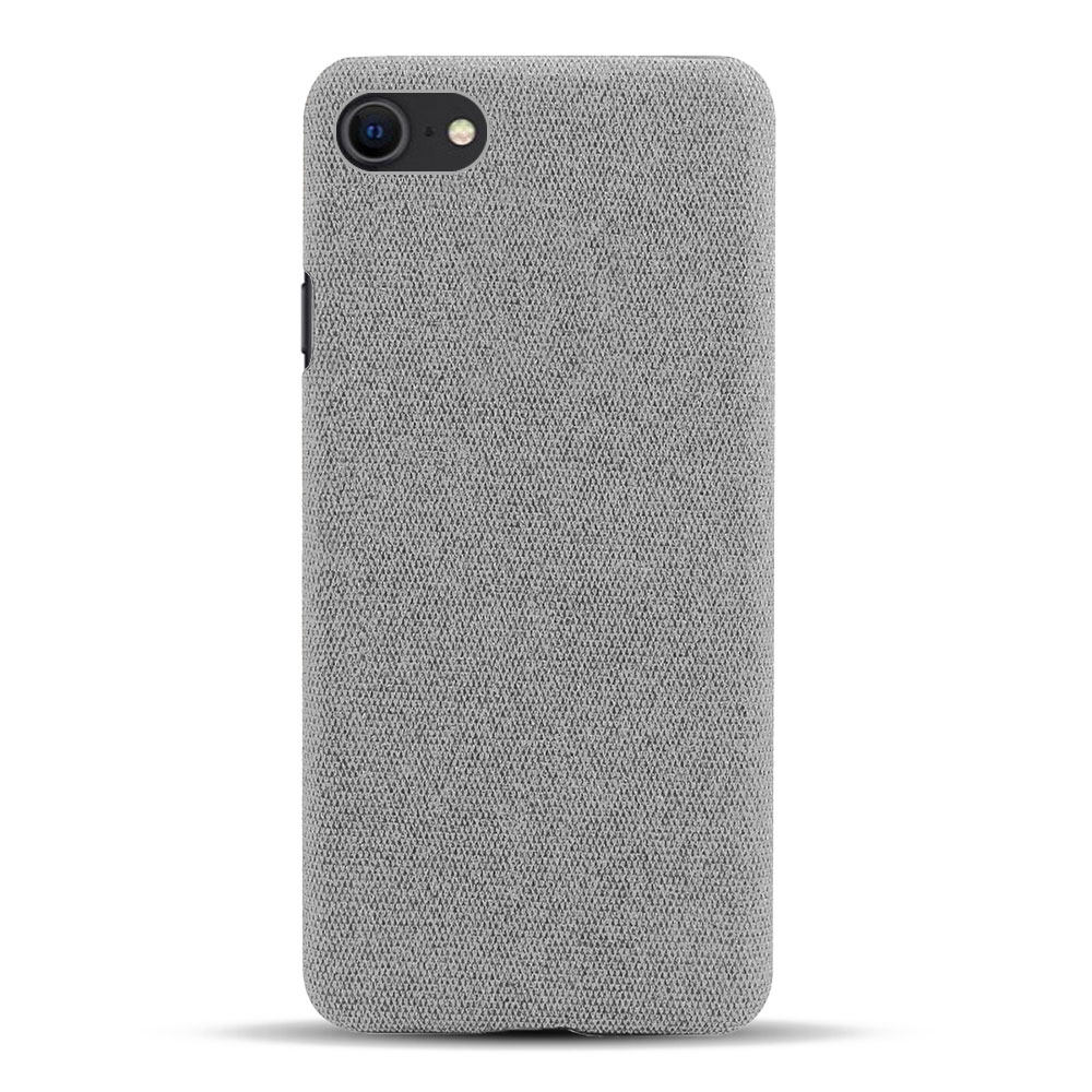 布艺适用苹果iPhone SE4/3/2手机壳16e大孔se2纯色se第三代商务简约保护套半包硬壳防手汗