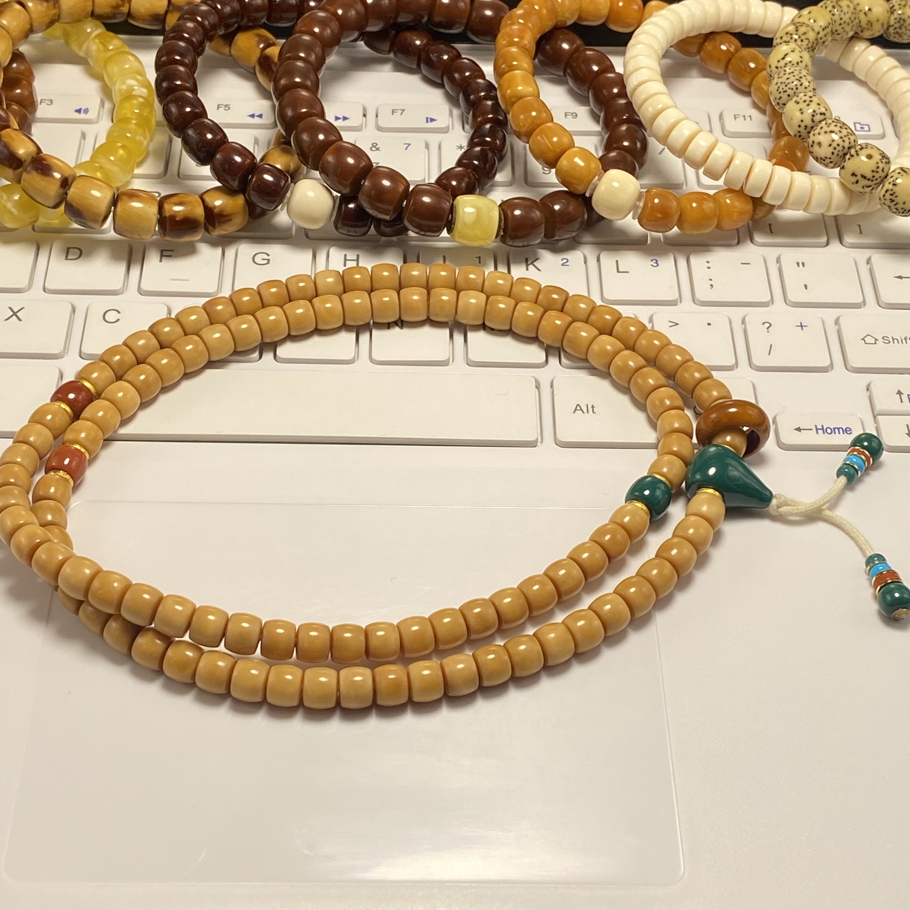 工作室精品龙脊菩提直切108脖挂长串 毕业级高油性高密度男女项链