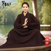 海清僧服长袍夏季 慧悟海青居士服女禅修皈依长衫 僧人和尚尼姑男款
