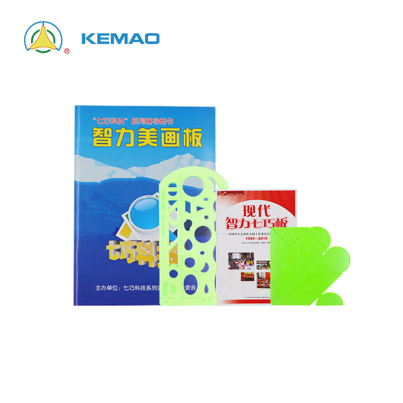 现代智力七巧板 单副长形美画板 长形美画板 七巧美画组合一副装