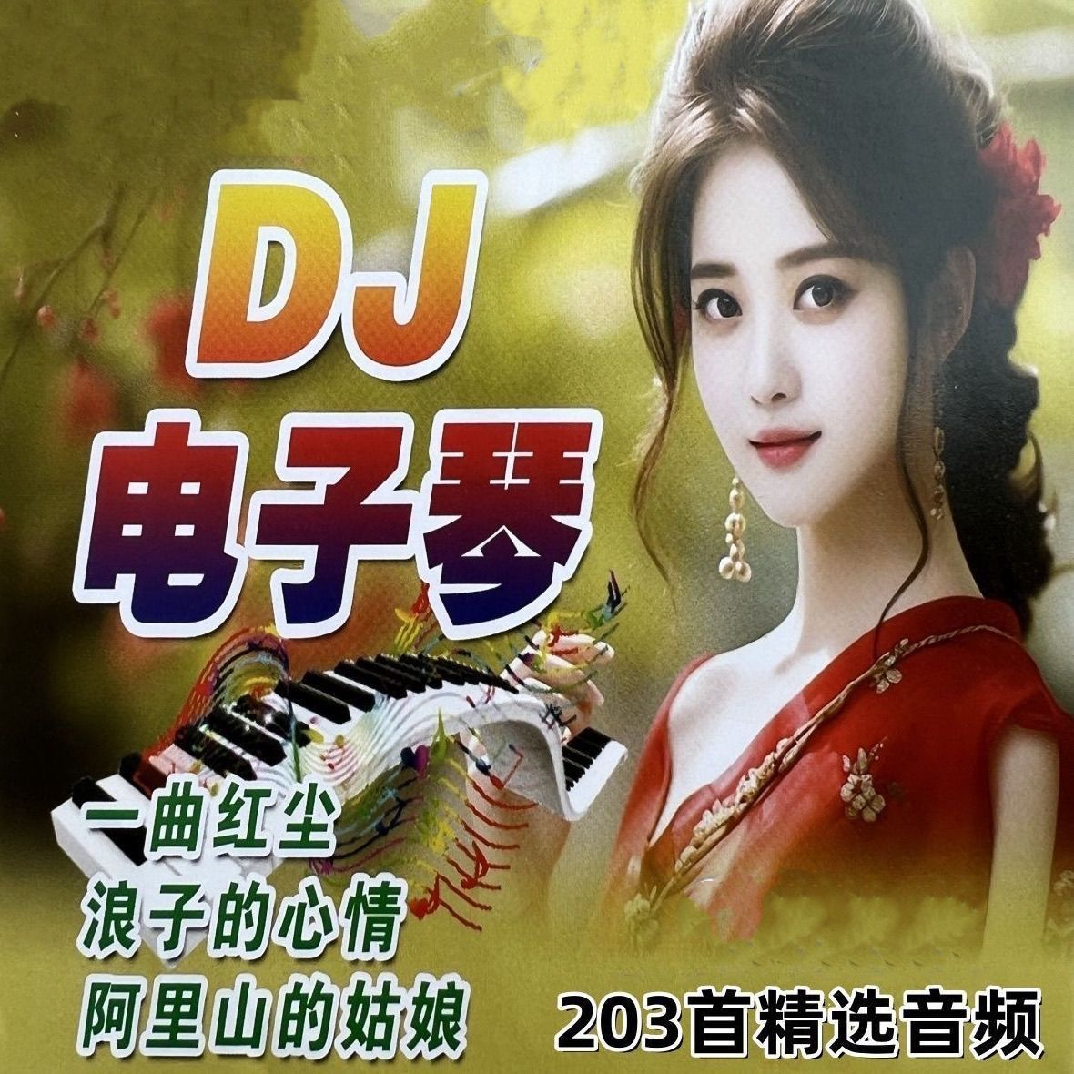 8GDJ电子琴专辑203首内存卡音频插卡音箱浪子的心情阿里山的姑娘