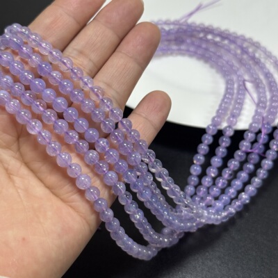 约5.8mm天然紫玉晶手串女款多圈手链饰品礼物送女友闺蜜礼物水晶