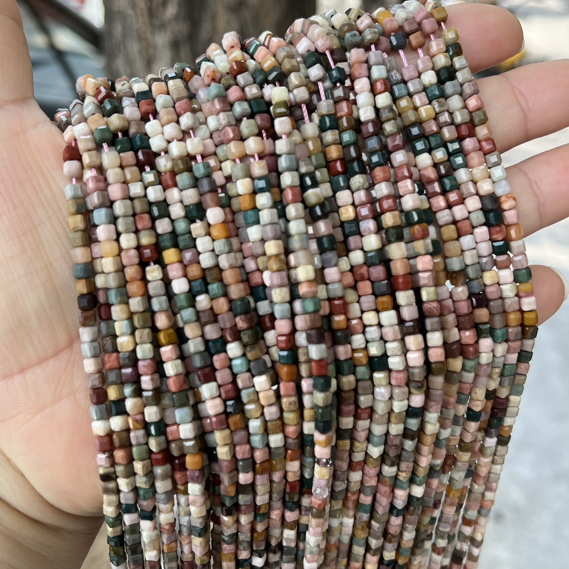 彩色干净阿拉善方糖DIY项链手链