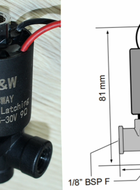 赞臣Z&W-BM3W电磁线圈带1/8阀座可兼容替换伯尔梅特/多诺特灌溉用