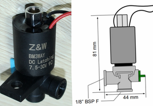 赞臣Z&W-BM3W电磁线圈带1/8阀座可兼容替换伯尔梅特/多诺特灌溉用