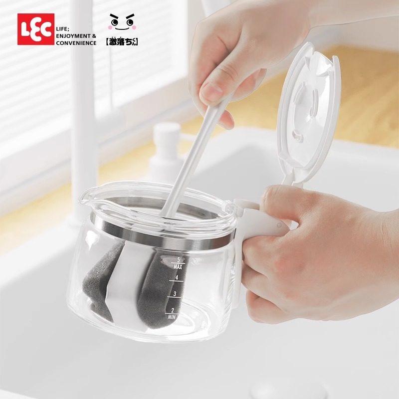 日本LEC魔术海绵杯刷超长柄清洁水杯奶瓶水壶保温杯破壁机清洗刷