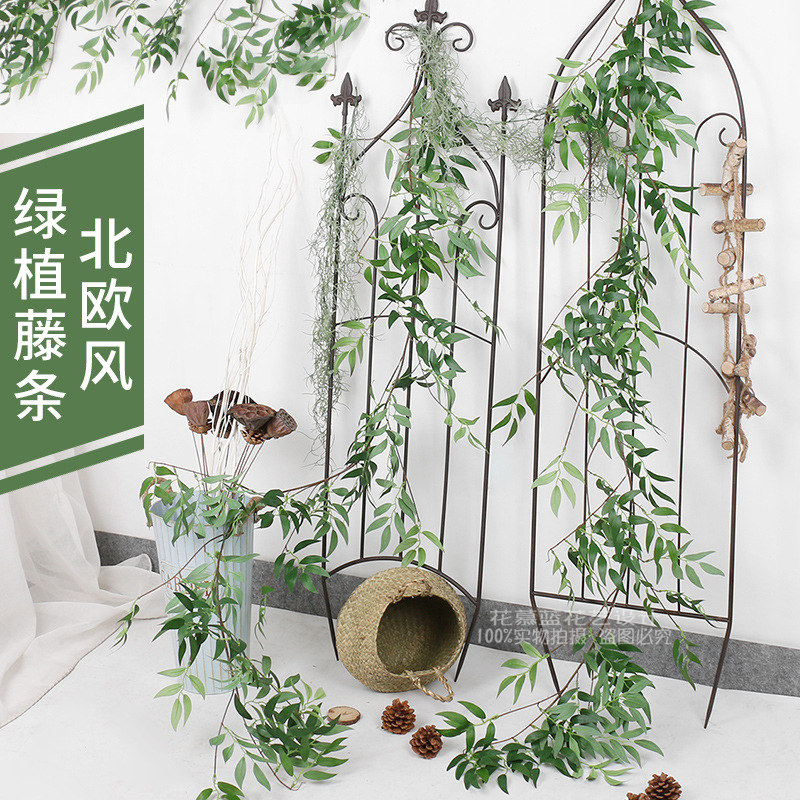 婚庆吊顶管道缠绕橱窗藤蔓柳树叶