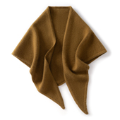 秋冬新品 山羊绒三角形围巾女纯色百搭保暖护颈围脖针织小披肩两用