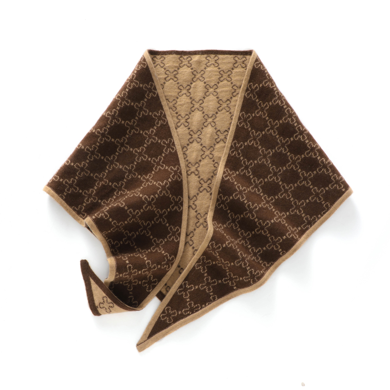 秋冬双面羊绒围巾针织围脖披肩