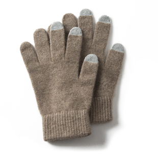 篙奢精致cashmere羊绒触屏手套分指男女冬季 保暖防寒户外开车骑行