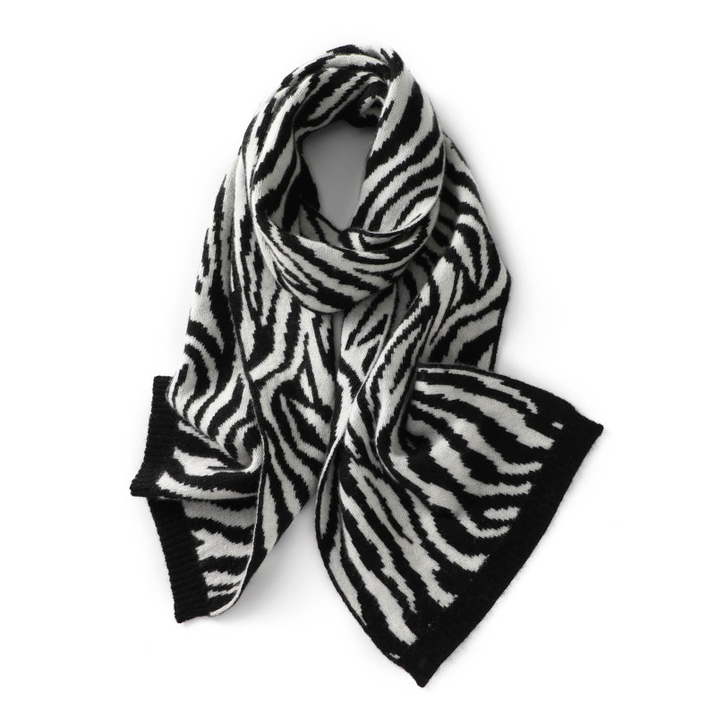 客供！cashmere山羊绒围巾女冬季韩版百搭斑马纹针织保暖围脖加厚,服饰配件/皮带/帽子/围巾,围巾/丝巾/披肩,淘宝优惠券,粉丝福利购,淘宝优惠卷