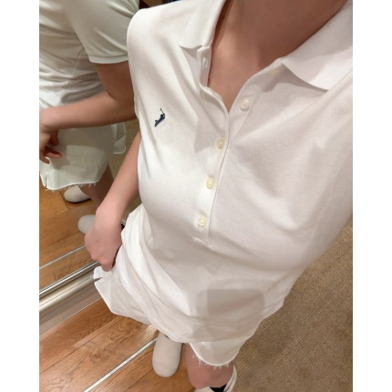 欧货2026夏季新款老钱小马刺绣休闲五粒扣polo衫简约翻领短袖女