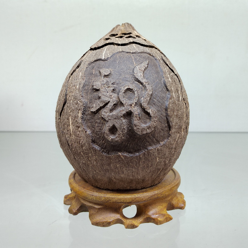 海南特色椰雕香薰炉手工原创礼品