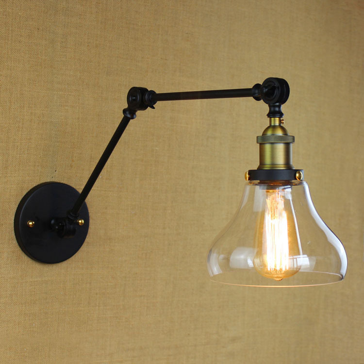 美式复古壁灯简约创意壁灯户外仿古欧式壁灯工业铁艺卧室灯具BA4L