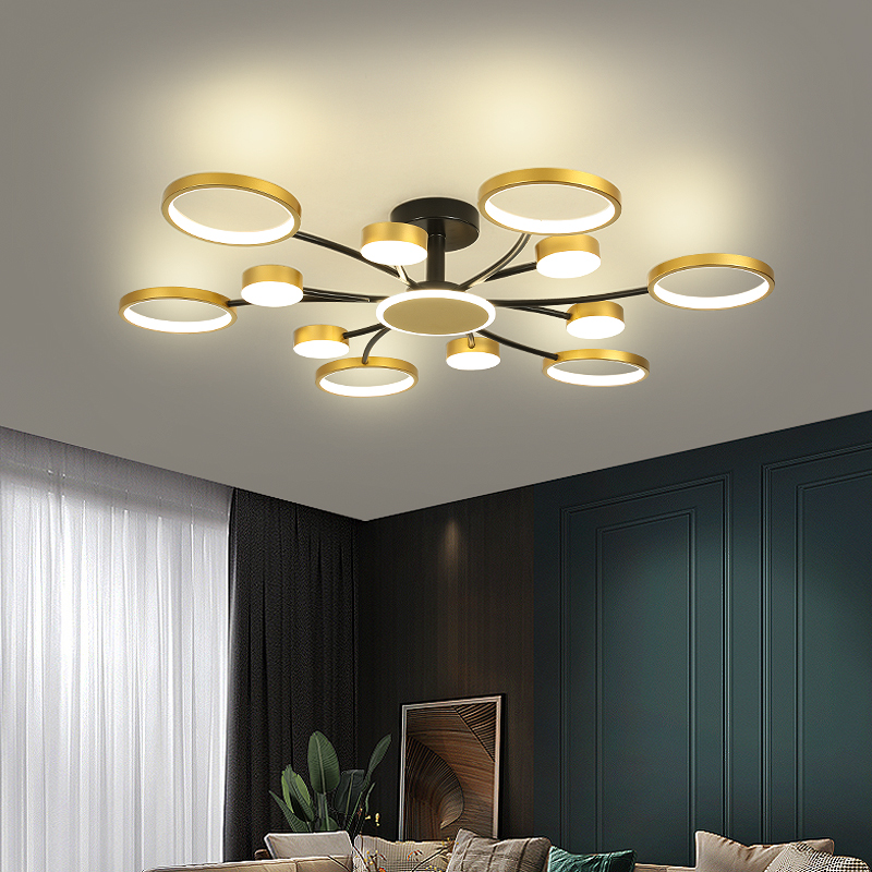 北欧轻奢大气房间客厅书房led