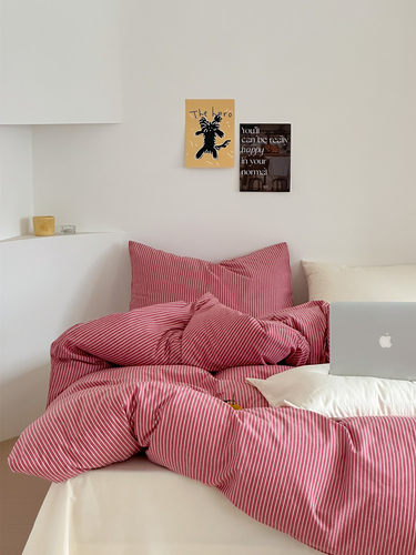 四件套百分百全棉简约博主风