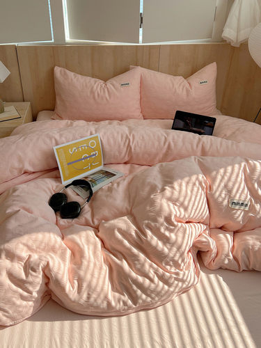 四件套聚酯纤维ins少女风