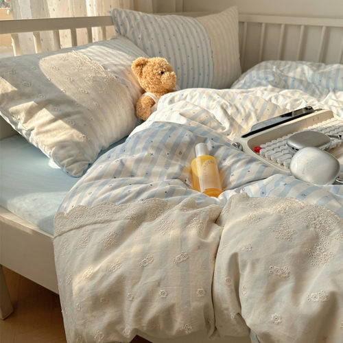 蕾丝花边床上四件套小清新