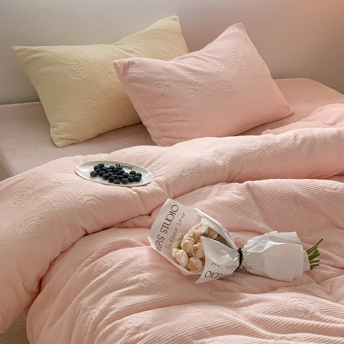 床笠四件套牛奶绒小香风