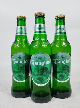 青岛啤酒风光中秋绿色栈桥小瓶330mlx24瓶整箱一厂青啤新款