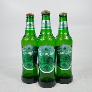 青岛啤酒风光中秋绿色栈桥小瓶330mlx24瓶整箱一厂青啤新款